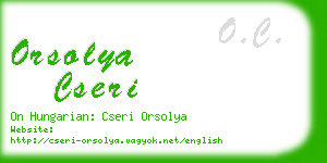 orsolya cseri business card